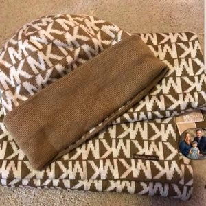 Michael kors hat and scarf set ..